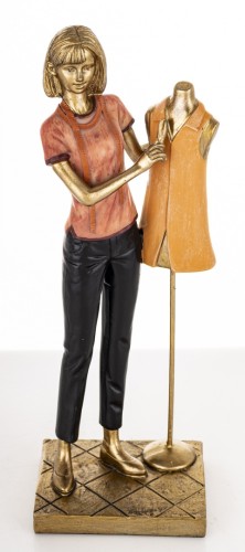 Figurka Kobieta Krawcowa przy manekinie krawieckim 24CM